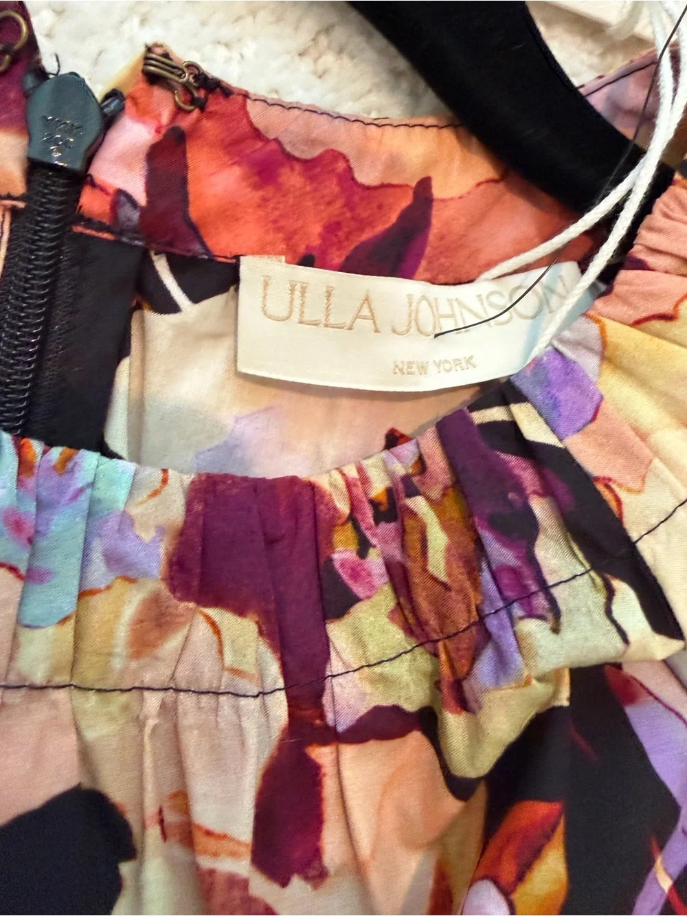NWT Ulla Johnson LUCIE Night Bloom Floral Bubble Sleeve Top Blouse NEW Women’s 4